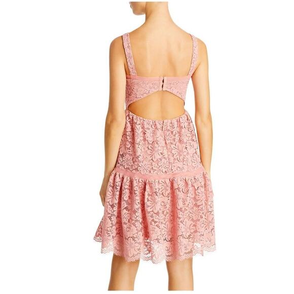 Aqua Womens Lace Above Knee Fit & Flare Dress Sz 12 - Picture 2 of 8